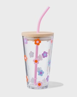 HEMA Mason jar 410ml bamboe bloem