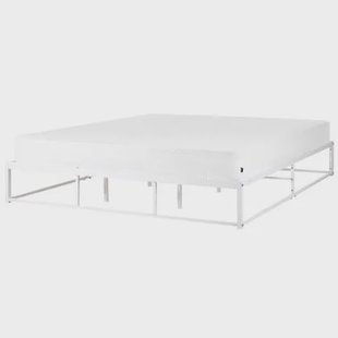 Beliani - VIRY - Tweepersoonsbed - Wit - 180 x 200 cm - Metaal