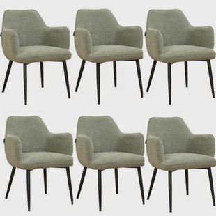 Bronx71 Scandinavische eetkamerstoel Lars groen gerecyclede stof -