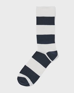 HEMA Herensokken rib strepen donkerblauw (donkerblauw)