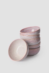 Roze reactive glaze kom groot
