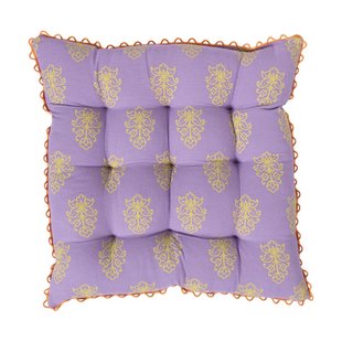 Zitkussen met print - paars - 38x38 cm Zitkussen met print - paars - 38x38 cm