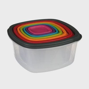 Five - Nestbare vershoudbakjes | Vierkant - 7 formaten