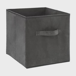 Five - Grijze velvet mand | 31 x 31 x 31 cm (L)