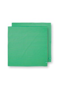 Pip Studio Stripes Set/2 Theedoeken Groen