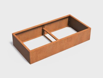 Cortenstaal plantenbak CARREZ Connect 200x100x40cm.