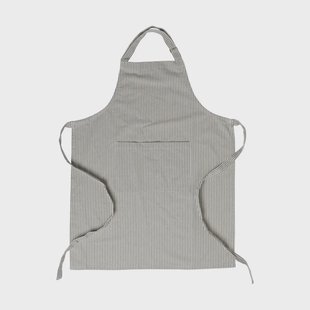 Keukenschort gestreept - groen/wit - 65x85 cm