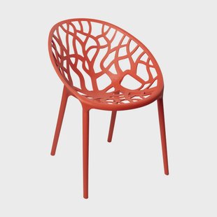 Stapelbare tuinstoel Palma - oranje - 78.5x59.5x58 cm