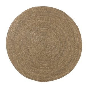 Vloerkleed riet - bruin - ø120 cm