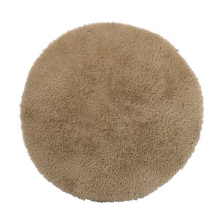 Vloerkleed fluffy rond - bruin - ø120 cm