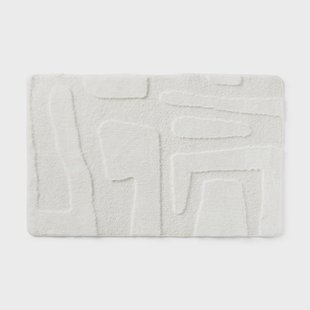 Vloerkleed native - wit - 60x90 cm