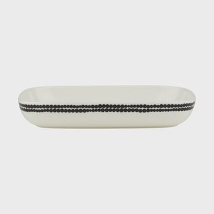 Marimekko Siirtolapuutarha bord 18x25 cm Black-white