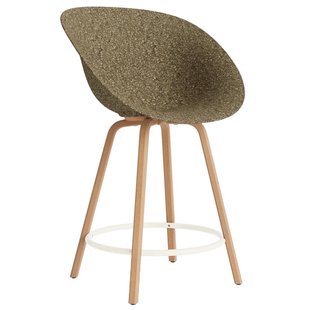 Normann Copenhagen Mat Armchair Barkruk 65 Cm Beuken Cream/Seaweed Normann Copenhagen Mat Armchair Barkruk 65 Cm Beuken Cream/Seaweed