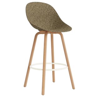 Normann Copenhagen Mat Chair Stoel Barkruk 75 Cm Beuken Cream/Seaweed