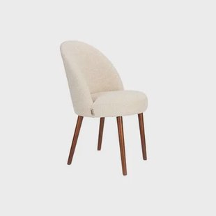 Dutchbone Barbara Eetkamerstoelen Bouclé Beige - Set van 2 Dutchbone Barbara Eetkamerstoelen Bouclé Beige - Set van 2