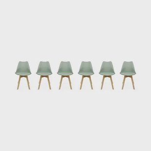sweeek - Set van 6 eetkamerstoelen, 42x55x81cm sweeek - Set van 6 eetkamerstoelen, 42x55x81cm