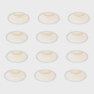 QAZQA Set van 12 inbouwspots wit GU10 50mm IP44 - Dept