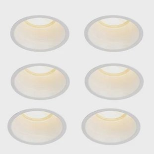 QAZQA Set van 6 inbouwspots wit GU10 70mm IP44 - Dept QAZQA Set van 6 inbouwspots wit GU10 70mm IP44 - Dept