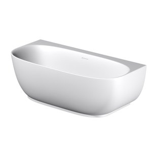 Half Vrijstaand Ligbad Riho Phatos B2W 170x80x57 cm Incl. Pop Up Waste, Sifon en Afvoer Glans Wit