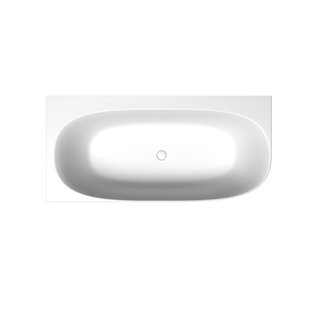 Half Vrijstaand Ligbad Riho Phatos Corner 170x80x57 cm Rechts Incl. Pop Up Waste, Sifon en Afvoer Mat Wit