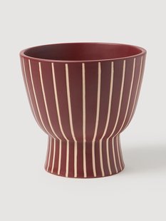 Handbeschilderde plantenpot Elio, H 23 cm