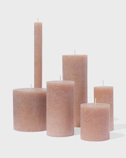 HEMA Rustieke kaarsen bruin (bruin)