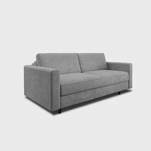 Express slaapbank dunlopillo fluweel beton grijs 140cm Express slaapbank dunlopillo fluweel beton grijs 140cm