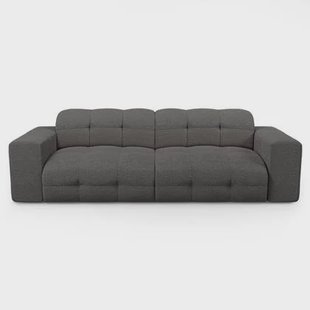 4-zitsbank bouclette grafiet grijs 230cm