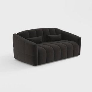 Express slaapbank met bouclette matras in donker antraciet 160cm