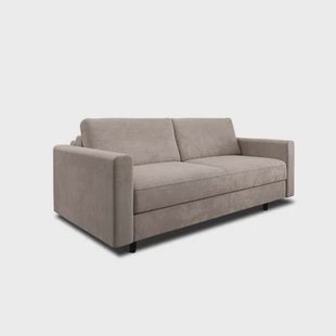 Express slaapbank dunlopillo fluweel beige taupe 140cm