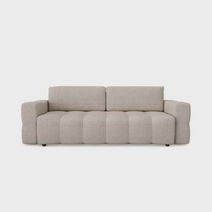 4-zits slaapbank kist walnoot beige bouclette