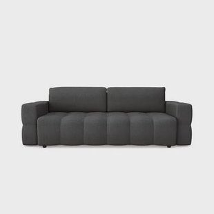 4-zits slaapbank in walnoot kist antracietgrijze inslagstof