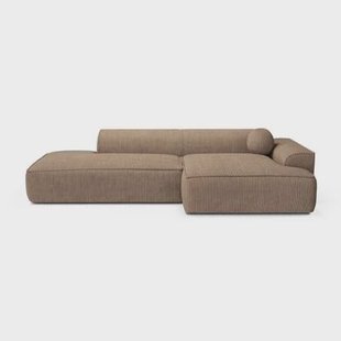 300cm taupe corduroy rechthoekige sofa