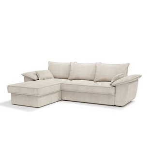 Sofa linker hoekcommode corduroy creme 257cm