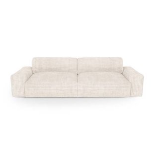 4-zits ribfluwelen bank XXL crème 220cm 4-zits ribfluwelen bank XXL crème 220cm