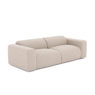 3-zitsbank in beige geweven stof 205cm