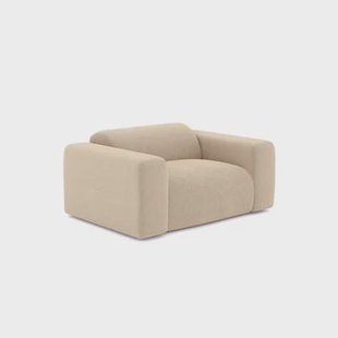 Beige ribfluwelen fauteuil Beige ribfluwelen fauteuil