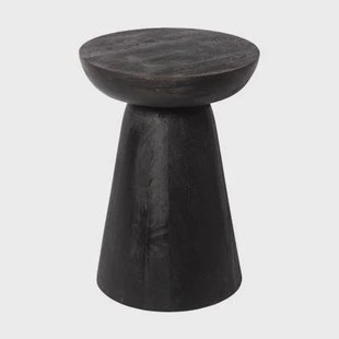 Atmooz Mimosa Bijzettafel - Ø35 x H50 cm - Zwart Mangohout Atmooz Mimosa Bijzettafel - Ø35 x H50 cm - Zwart Mangohout