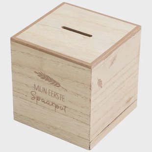 Prénatal spaarpot hout