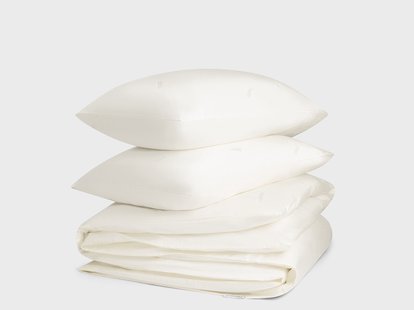 Yumeko Dekbedovertrek katoen satijn warm white feather 240x220+2/60x70 100% biologisch en fairtrade katoen, satijn geweven