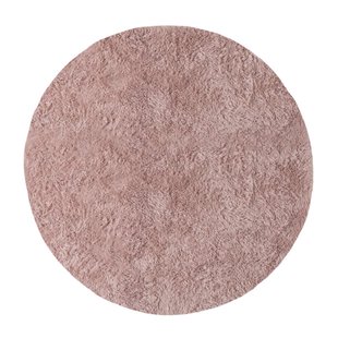 Vloerkleed fluffy rond - roze - ø120 cm