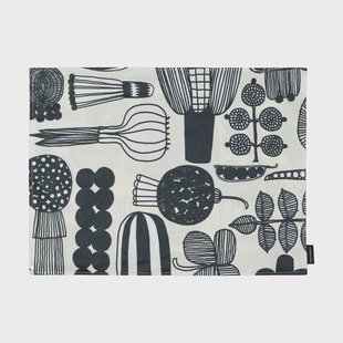 Marimekko Puutarhurin parhaat placemat 31x42 cm White-black-orange
