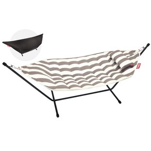 Fatboy Headdemock Superb Deluxe Hangmat Stripe Cacao Rack Black Fatboy Headdemock Superb Deluxe Hangmat Stripe Cacao Rack Black