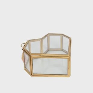 Sissy-Boy Gouden glazen box hart groot