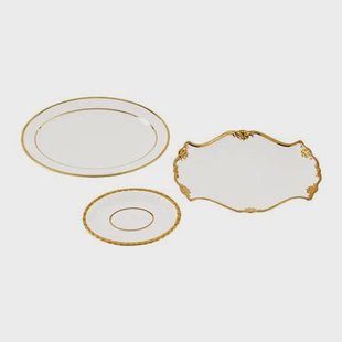 POLSPOTTEN Golden Finds Borden - Set van 3