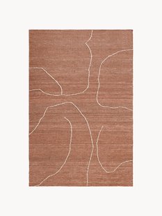 Handgeweven juten vloerkleed Gesso