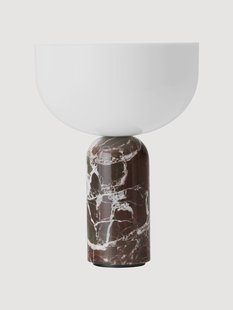 Kleine draagbare LED-tafellamp Kizu van marmer, dimbaar