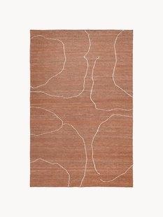 Handgeweven juten vloerkleed Gesso