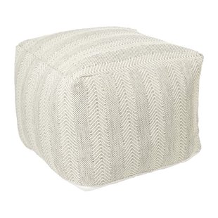 Buitenpoef gestreept - beige/bruin - 35x45x45 cm