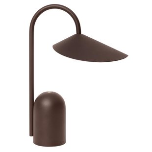 Ferm Living Arum Portable Tafellamp LED Oplaadbaar Dark Chocolate